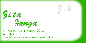 zita hanga business card